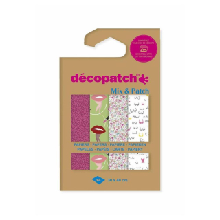 Papier Mix & Patch Ode à la femme 30 x 40 cm 4 pcs - Décopatch - Rougier et Plé