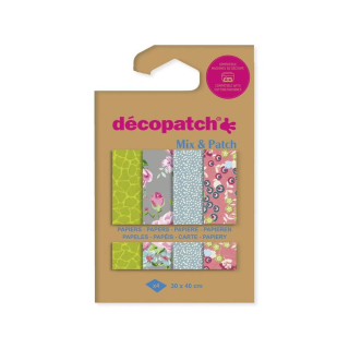 Papier Mix & Patch Royal botanic garden 30 x 40 cm 4 pcs - Décopatch - Rougier et Plé