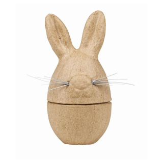 Boîte œuf lapin en papier mâché 6 x 6 x 12 cm - Décopatch - Rougier et Plé