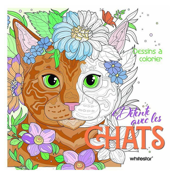 Livre de coloriage Détente avec les chats - Editions White Star - Rougier et Plé