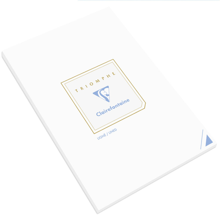Bloc de correspondance Triomphe A4 50 feuilles velin ligné 90g - Clairefontaine - Rougier et Plé