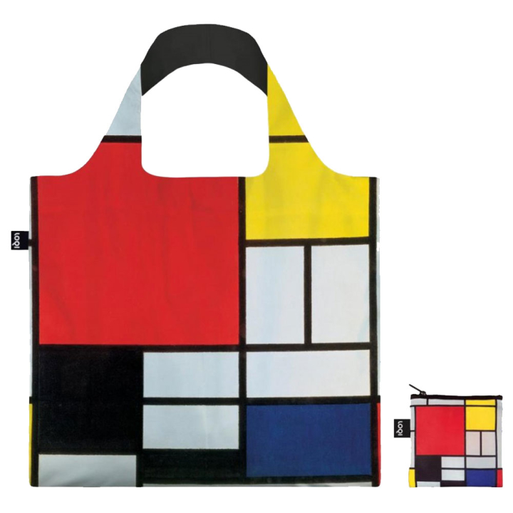 Sac shopping pliable avec pochette zip P. Mondrian Composition - Loqi - Rougier et Plé