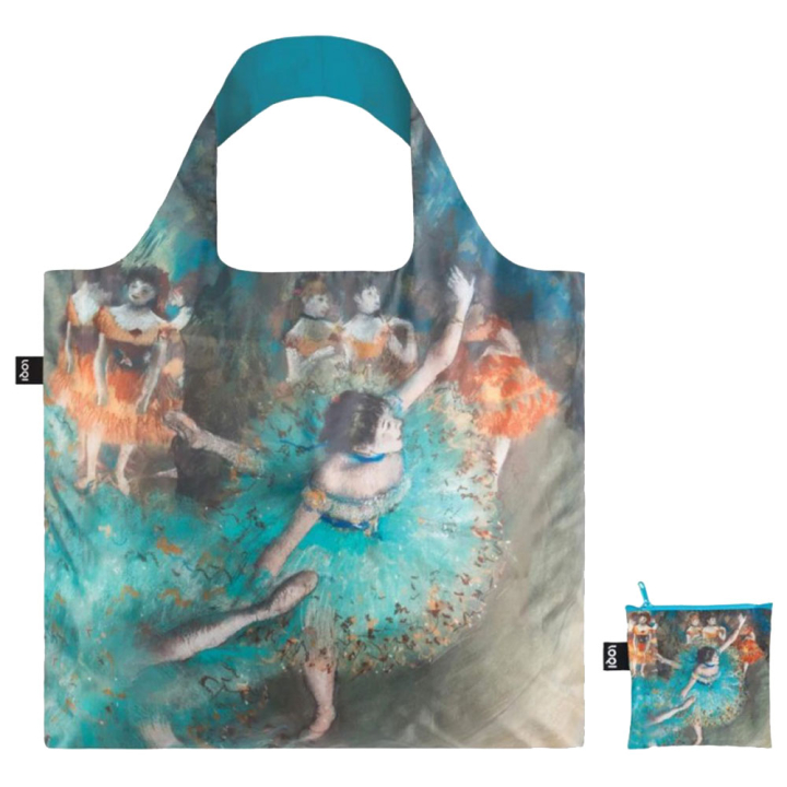 Sac shopping pliable avec pochette zip E. Degas La danseuse verte - Loqi - Rougier et Plé