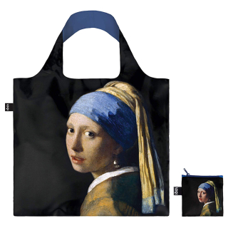 Sac shopping pliable avec pochette zip J. Vermeer La Jeune Fille à la perle - Loqi - Rougier et Plé