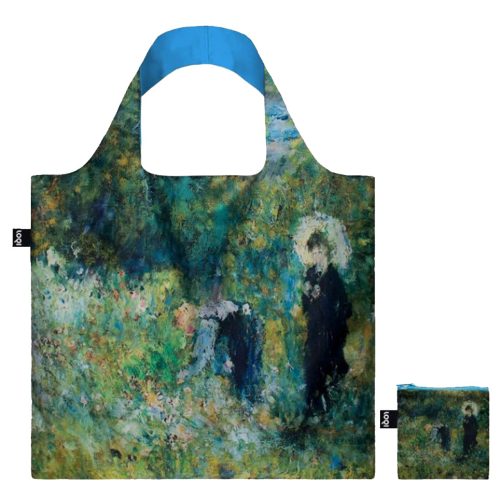 Sac shopping pliable avec pochette zip A. Renoir La Femme avec parasol dans un jardin - Loqi - Rougier et Plé