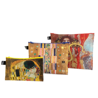 Lot de 3 pochettes zip Gustav Klimt - Loqi - Rougier et Plé