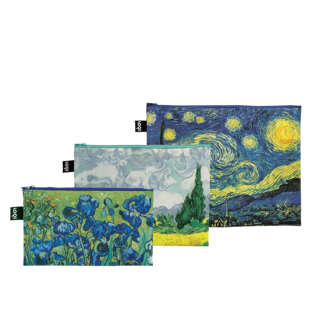 Lot de 3 pochettes zip Vincent Van Gogh Iris - Loqi - Rougier et Plé