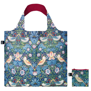 Sac shopping pliable avec pochette zip W. Morris Le voleur de fraises - Loqi - Rougier et Plé