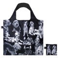 Sac shopping pliable avec pochette zip L. Park Red poppy bee dogs - Loqi - Rougier et Plé