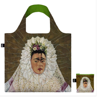Sac shopping pliable avec pochette zip F. Kahlo Autoportrait en Tehuana - Loqi - Rougier et Plé