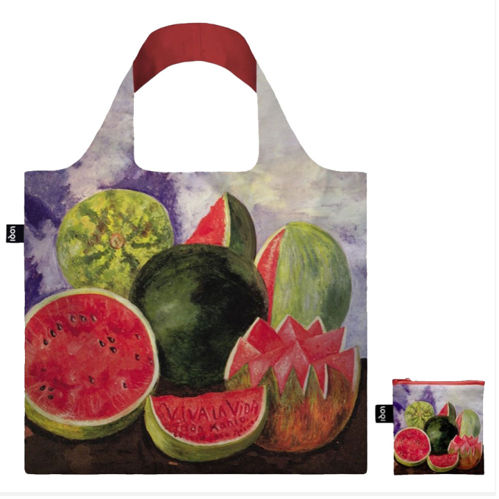 Sac shopping pliable avec pochette zip F. Kahlo la vida Watermelons - Loqi - Rougier et Plé