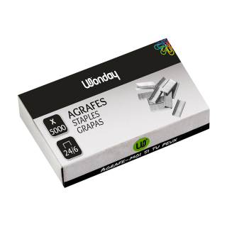 Agrafe 24/6 Galvanisé 5000 pcs - Wonday - Rougier et Plé