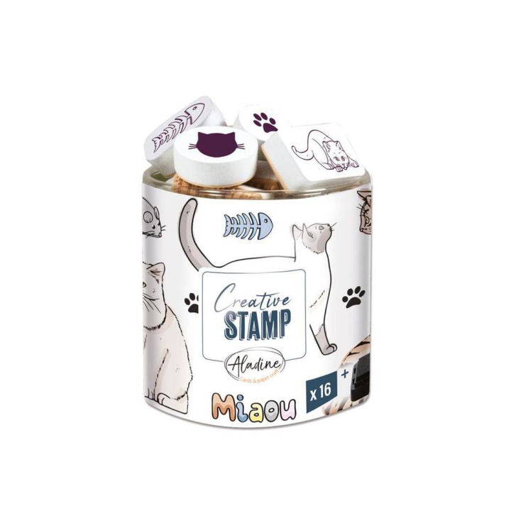 Tampon mousse Creative Stamp Chats - Aladine - Rougier et Plé