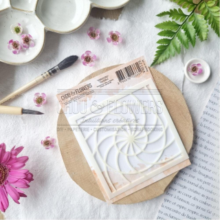 Pochoir 10 x 10 cm Tourbillon - Chou & Flowers - Rougier et Plé