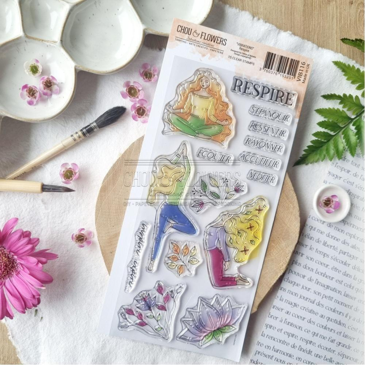Tampons transparents 10 x 21 cm Respire - Chou & Flowers - Rougier et Plé