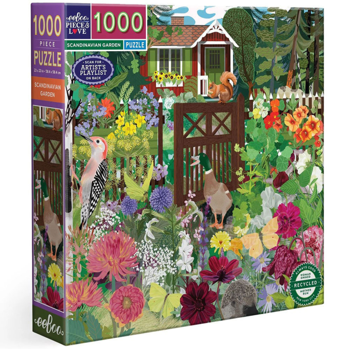 Puzzle Scandinavian garden 1000 pcs - Eeboo - Rougier et Plé