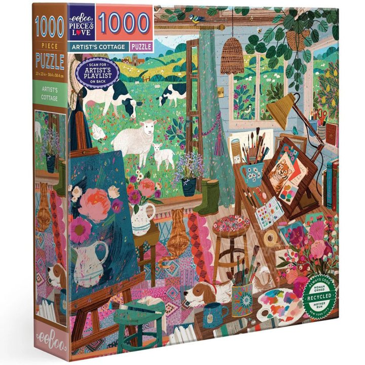 Puzzle Artist's cottage 1000 pcs - Eeboo - Rougier et Plé