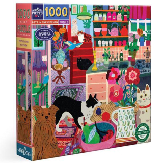 Puzzle Pets in the kitchen 1000 pcs - Eeboo - Rougier et Plé