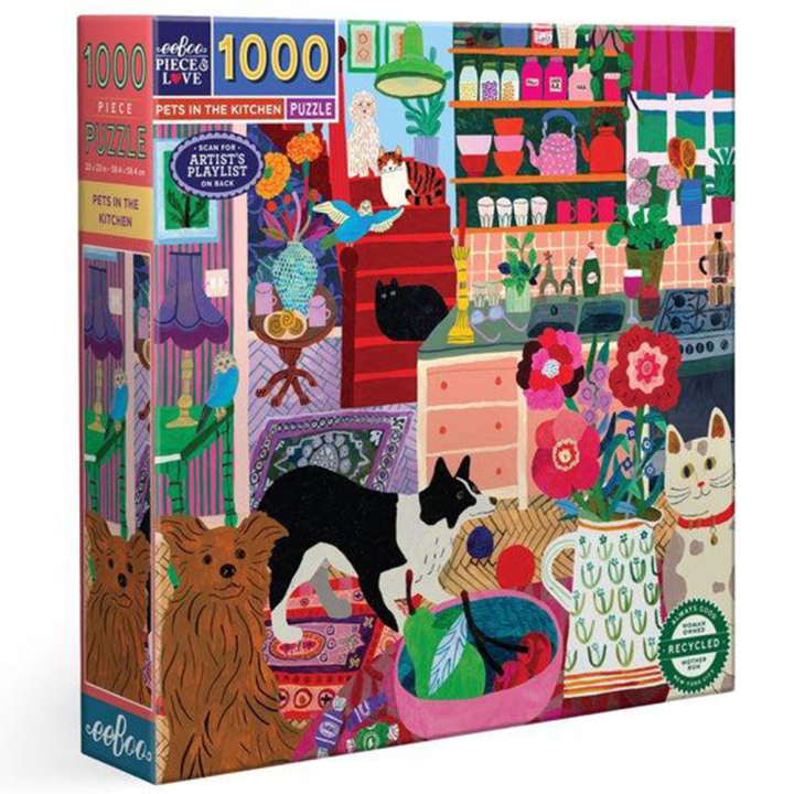 Puzzle Pets in the kitchen 1000 pcs - Eeboo - Rougier et Plé