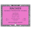 Papier aquarelle bloc de 20 feuilles 23 x 31 cm 300 g - grain satiné - Arches - Rougier et Plé