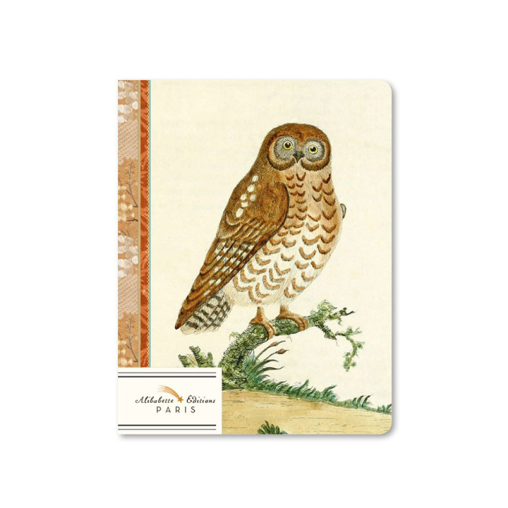 Carnet ligné A6 10,5 x 14,8 cm Chouette - Alibabette Éditions - Rougier et Plé