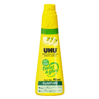 Colle Twist & Glue sans solvant 90ml - Uhu - Rougier et Plé
