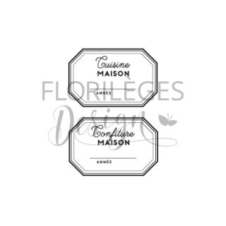 Tampons transparents Étiquettes à confiture - Florilèges Design - Rougier et Plé