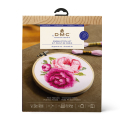 Kit Point de croix Pivoines roses - DMC - Rougier et Plé