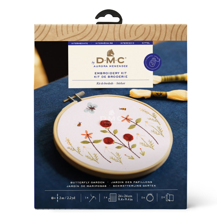 Kit de broderie Fleurs du jardin - DMC - Rougier et Plé