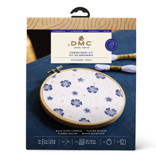 Kit de broderie Petites fleurs bleues - DMC - Rougier et Plé