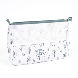Trousse de toilette à broder Forêt enchantée - DMC - Rougier et Plé