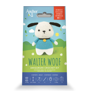 Kit crochet Amigurumi Walter le chien S - DMC - Rougier et Plé