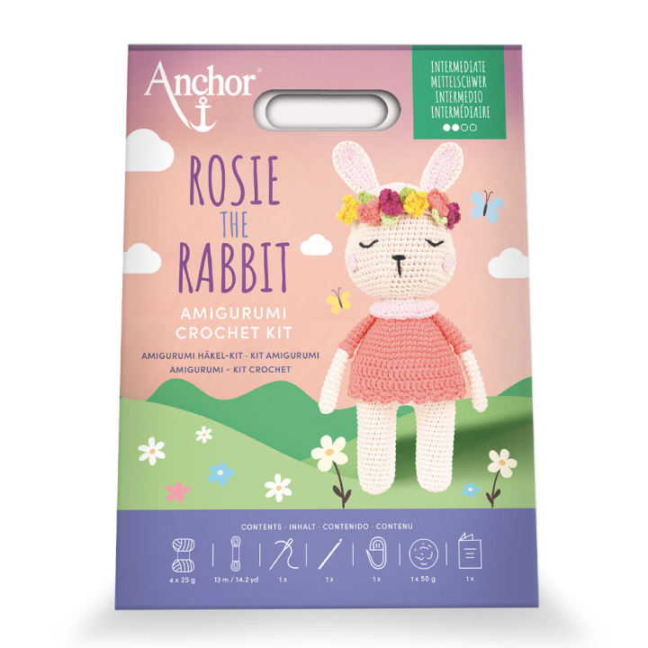Kit crochet Amigurumi Rosie la lapine L - DMC - Rougier et Plé