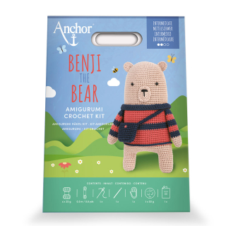 Kit crochet Amigurumi Benji l'ours L - DMC - Rougier et Plé