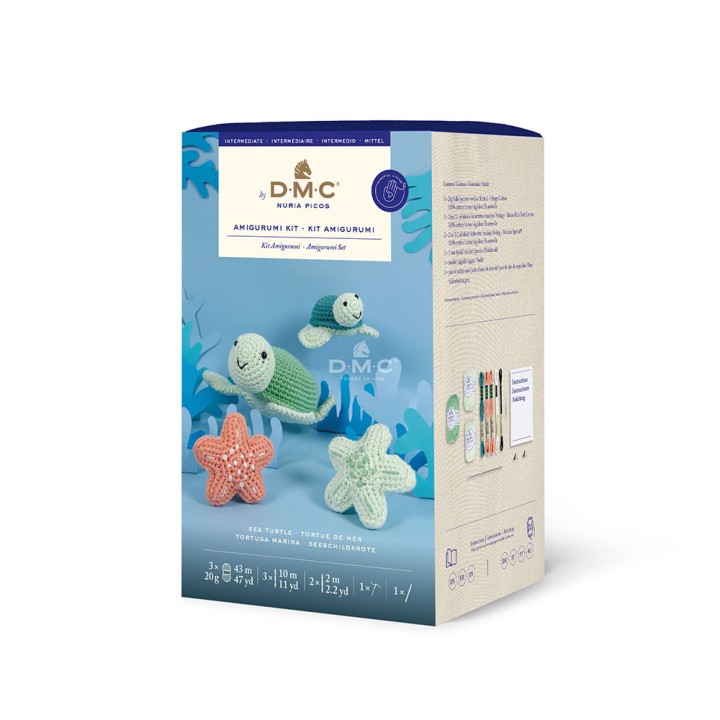Kit crochet Amigurumi Tortue de mer - DMC - Rougier et Plé