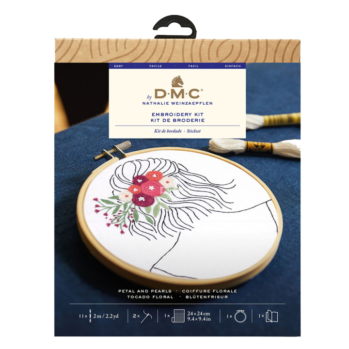 Kit de broderie Coiffure florale - DMC - Rougier et Plé