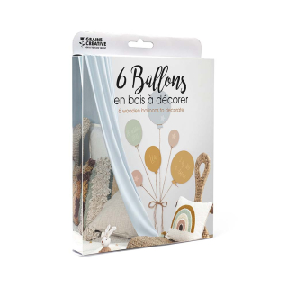 Boîte de 6 ballons mureaux + fil de jute - Graine Créative - Rougier et Plé