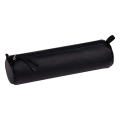 Trousse ronde en cuir lisse Noir 5,5 x 22 cm - Clairefontaine - Rougier et Plé