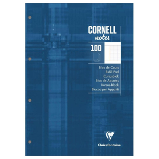 Bloc de cours Cornell 21 x 29,7 cm grands carreaux Séyès 200 p Bleu pétrole - Clairefontaine - Rougier et Plé