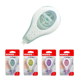 Ruban correcteur 2-Way Pastel 4,2 mm x 8 m - Kores - Rougier et Plé
