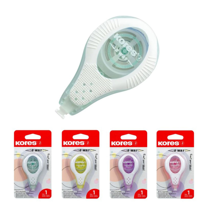 Ruban correcteur 2-Way Pastel 4,2 mm x 8 m - Kores - Rougier et Plé
