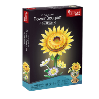 Maquette 3D en bois Flower Bouquet Tournesol - MGM - Rougier et Plé