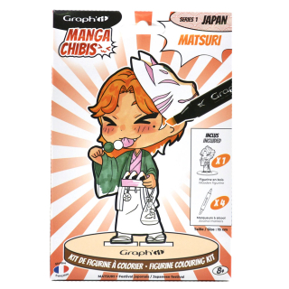 Kit de figurine à colorier Manga Chibis Matsuri - Graph'it - Rougier et Plé