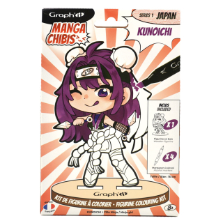Kit de figurine à colorier Manga Chibis Kunoichi - Graph'it - Rougier et Plé