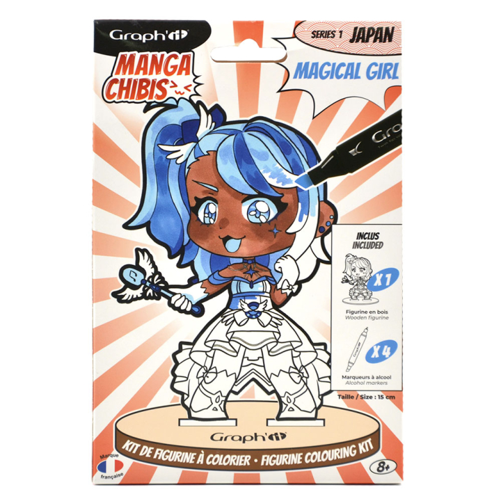 Kit de figurine à colorier Manga Chibis Magical girl - Graph'it - Rougier et Plé