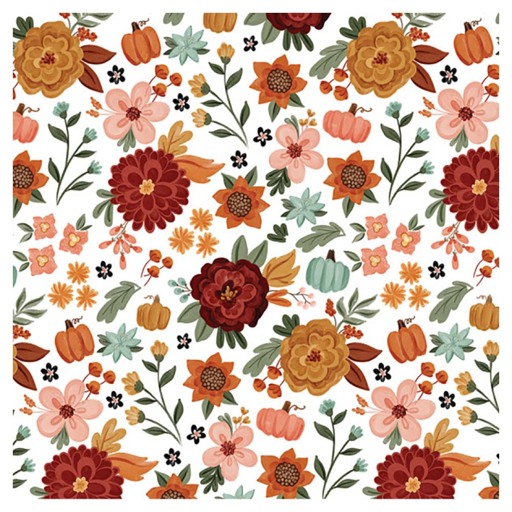 Papier imprimé Floraison d'automne 30.5 x 30.5 cm - Echo Park - Rougier et Plé