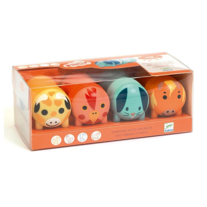 Tampons Animaux de la ferme 4 pcs - Djeco - Rougier et Plé