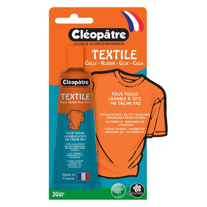 Colle textile 30g - Colle pour tissus - Cléopatre - Rougier et Plé