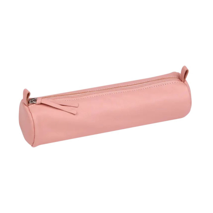 Trousse ronde en cuir Ø 5,5 x 22 cm Pastel - Clairefontaine - Rougier et Plé
