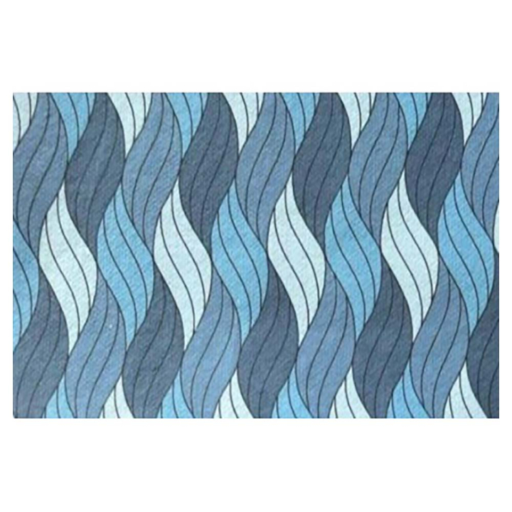 Papier Indien fait main  Wax 50 x 70 cm 120 g/m² Vagues dégradée Bleu - Esprit Papier - Rougier et Plé